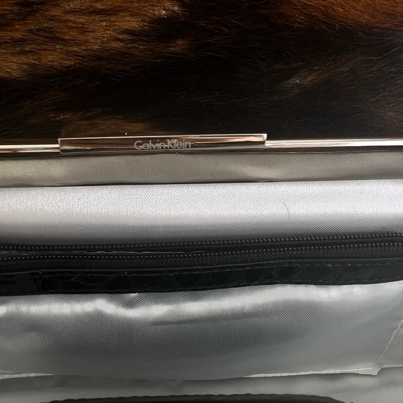 Vintage Calvin Klein Black Snakeskin Clutch - Picture 2 of 3